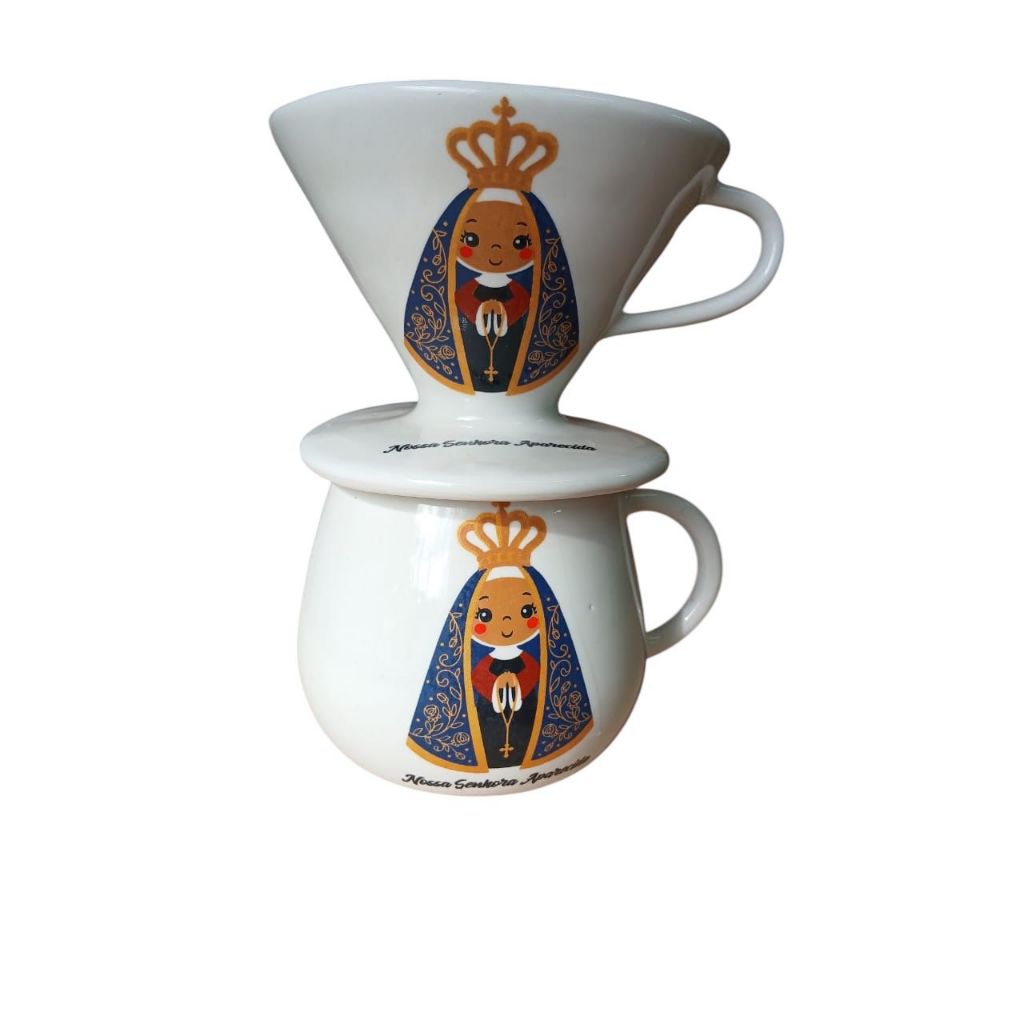 Kit 1 Coador Filtro de Porcelana + 3 Cane...