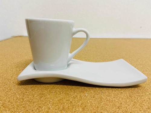 4 Kits Xícaras Mais Pratinho Ondulado