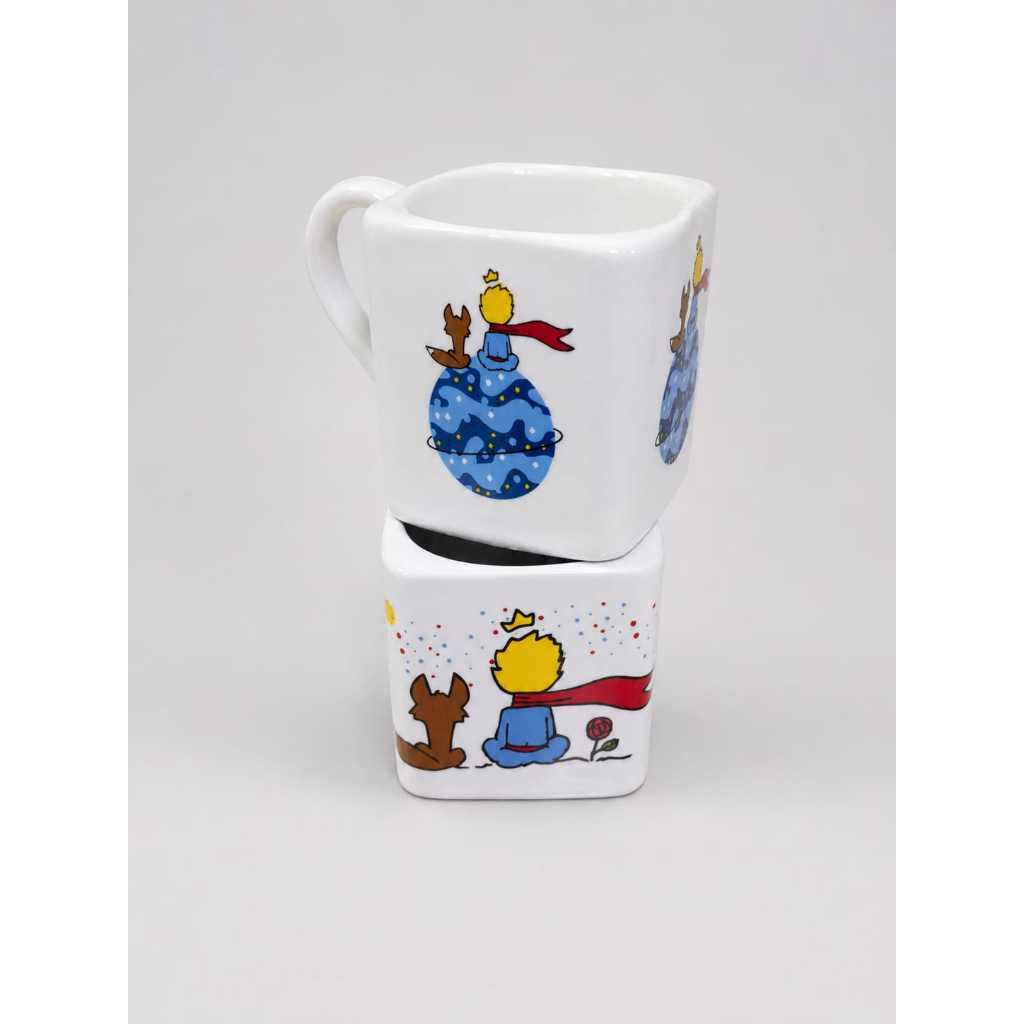 Kit 2 Canecas Quadradas 220ml em Porcela ...