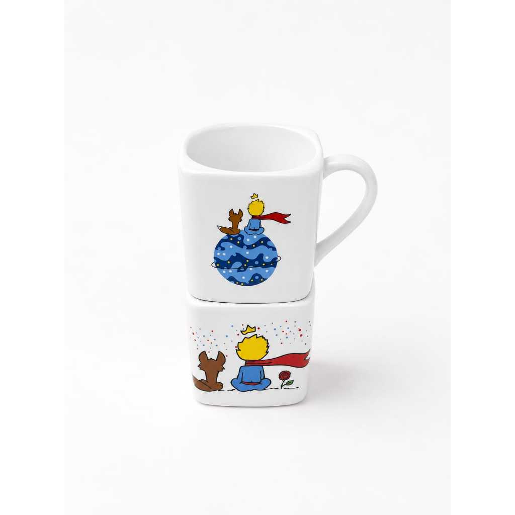 Kit 2 Canecas Quadradas 220ml em Porcela ...