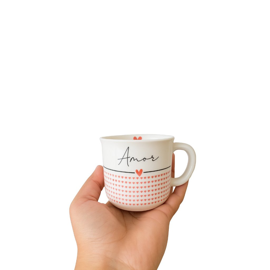 Jogo 6 Xícaras Ágata Palavras Positivas C...