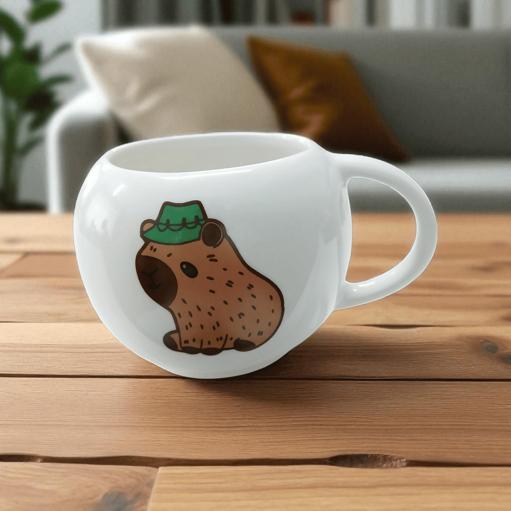 Caneca Porcelana 430ml Capivara Fofa – Ca...