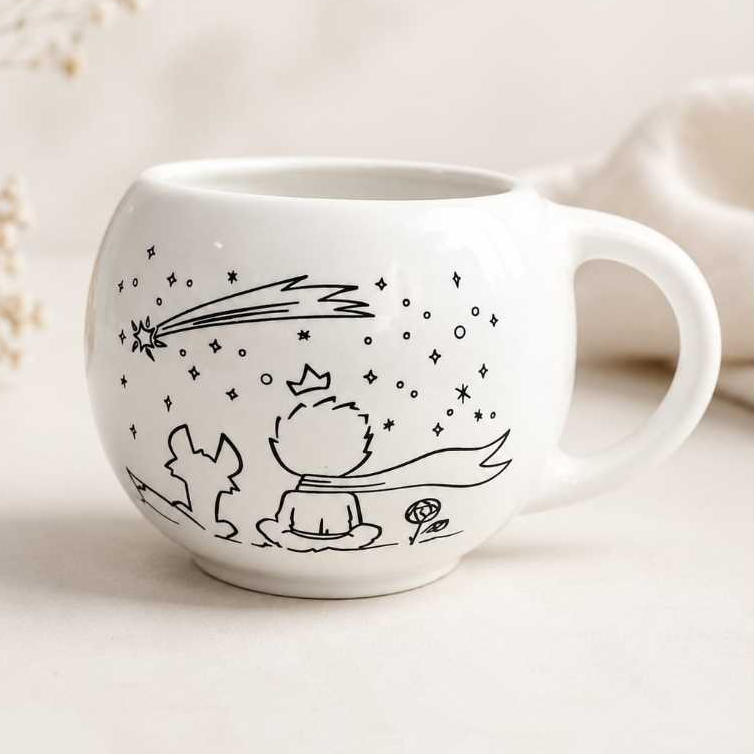 Caneca Bola Porcelana 430ml Pequeno Prín ...