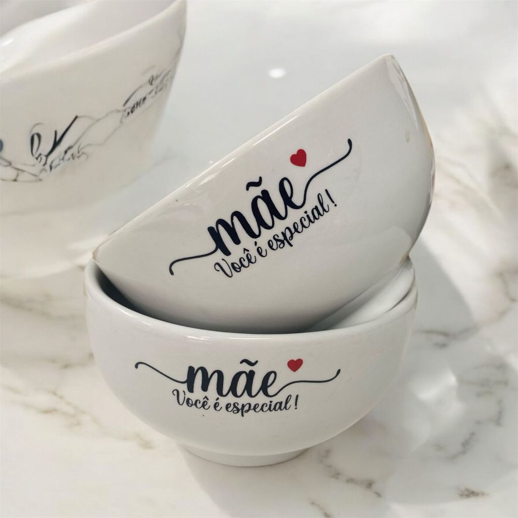 Kit 2 Cumbucas  Porcelana 450ml 1 Peça Bo...