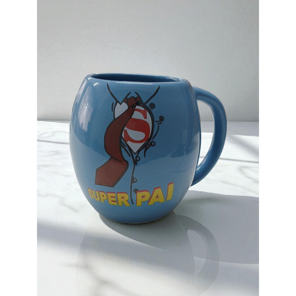 Caneca Azul Bojuda 410ml Super Pai - Pres...