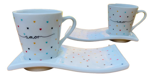 8 Kits Xícara / Caneca Mais Pratinho Deco...