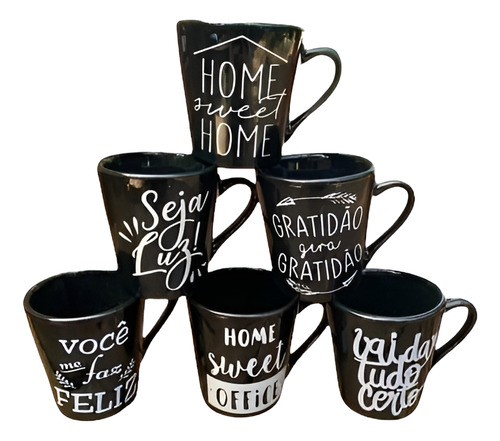 Jogo 6 Caneca Tulipa Café Chá Porcelana P...