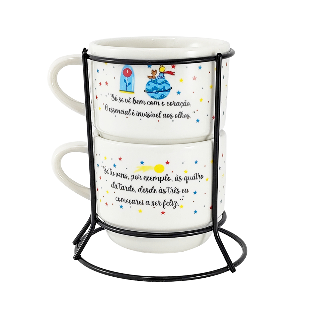 Kit 2 Xícaras Porcelana Pequeno Príncipe ...