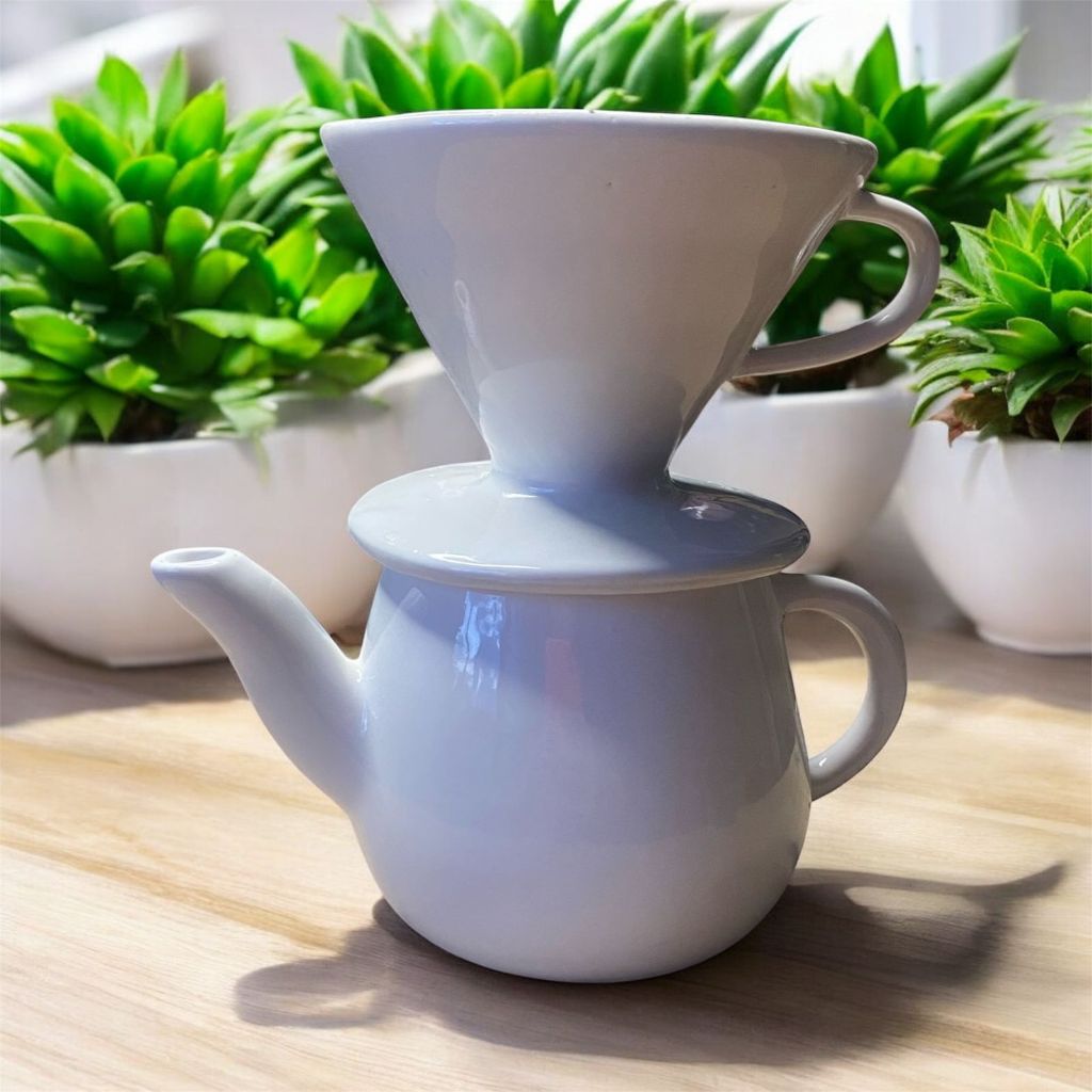 Kit Coador Filtro de Porcelana Bule De 50...