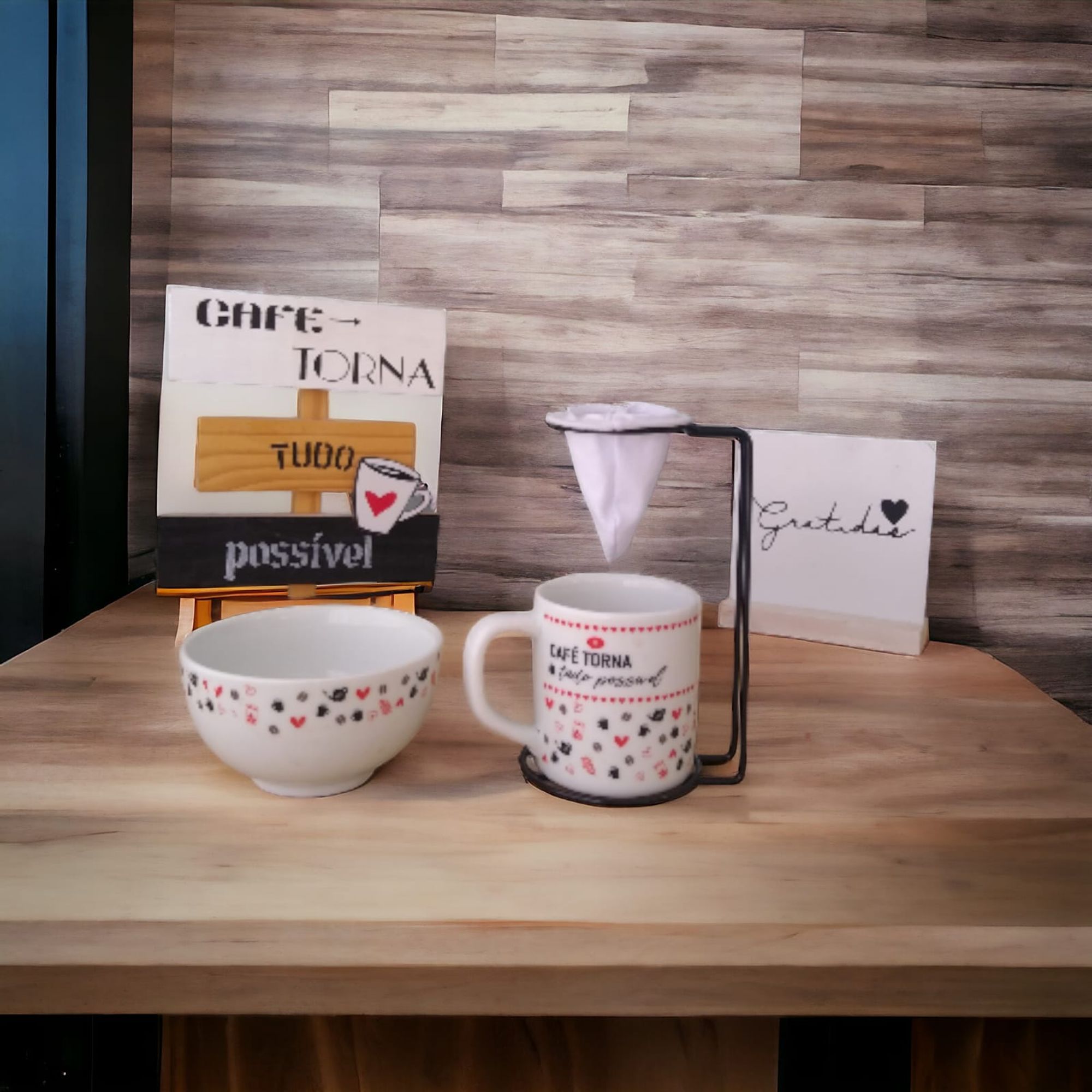 Jogo Xícara Caneca Café Cha Porcelana + S...