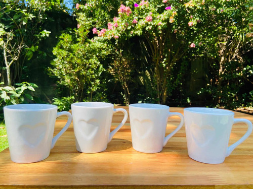 Jogo Kit Xícara/ Caneca Coração Porcelana...