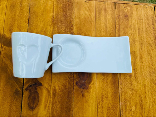 Kit Caneca Porcelana Coração E Pratinho O...