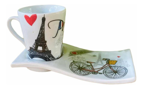 2 Kits Xícaras Mais Pratinhos Decorados P...