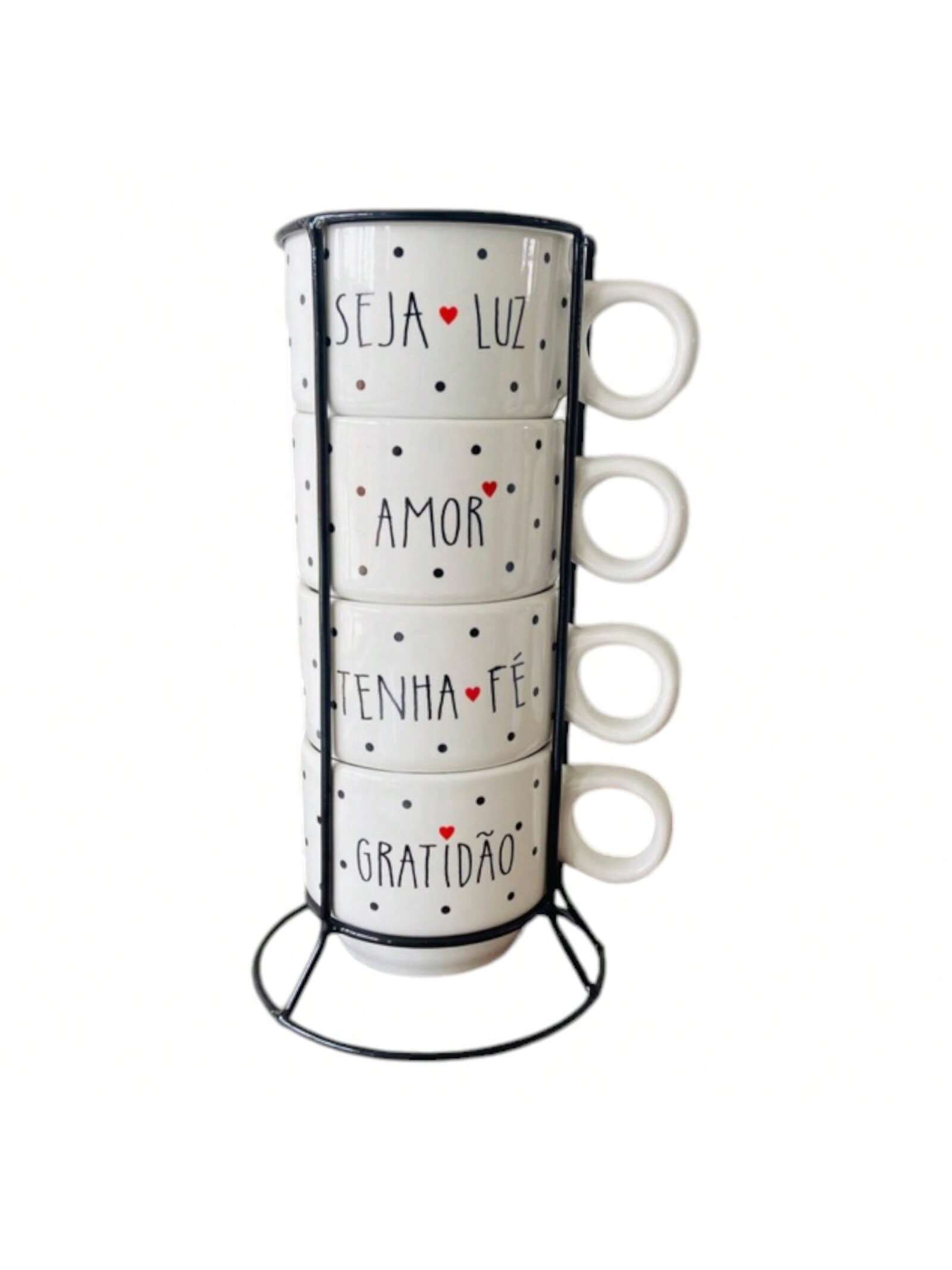 Conjunto Xícaras Café Chá Branca com Supo...