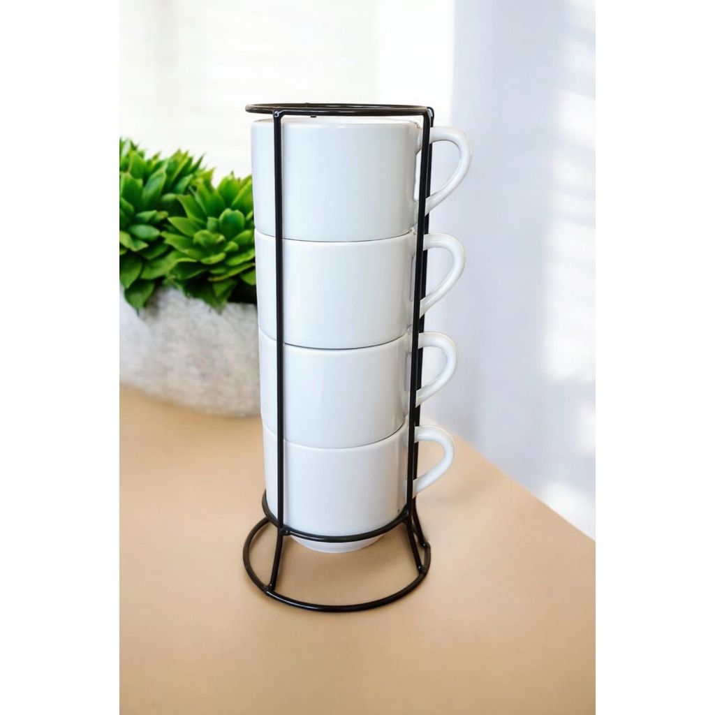 Jogo De 4 Xicaras Café Chá Porcelana bran...