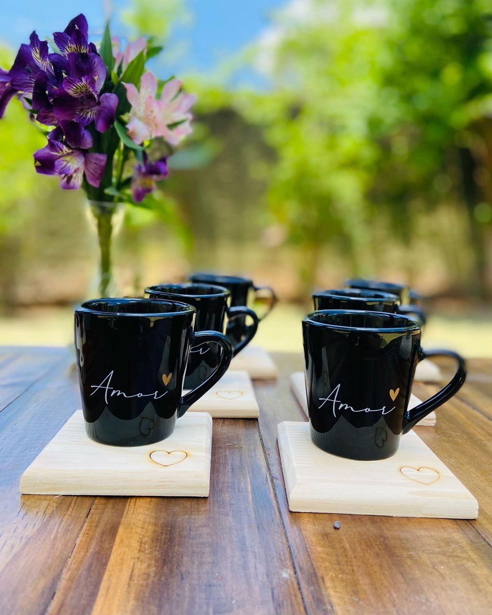 Kit Jogo 6 Xicaras / Canecas Porcelana Pr...