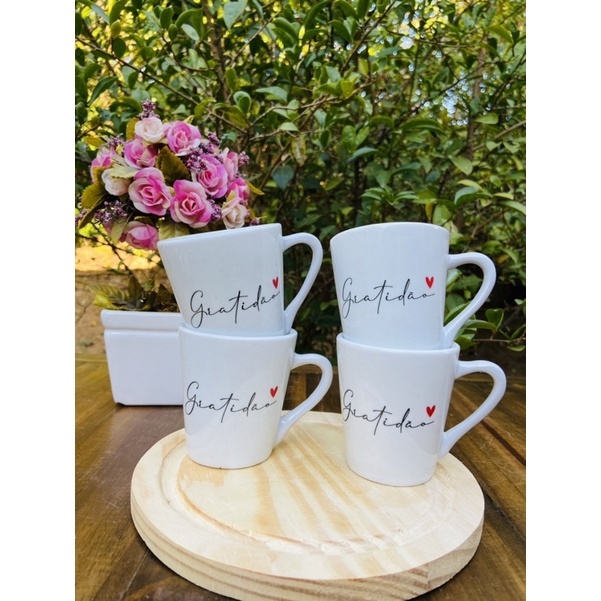 Jogo 10  Xícaras Canecas Porcelana Café C...