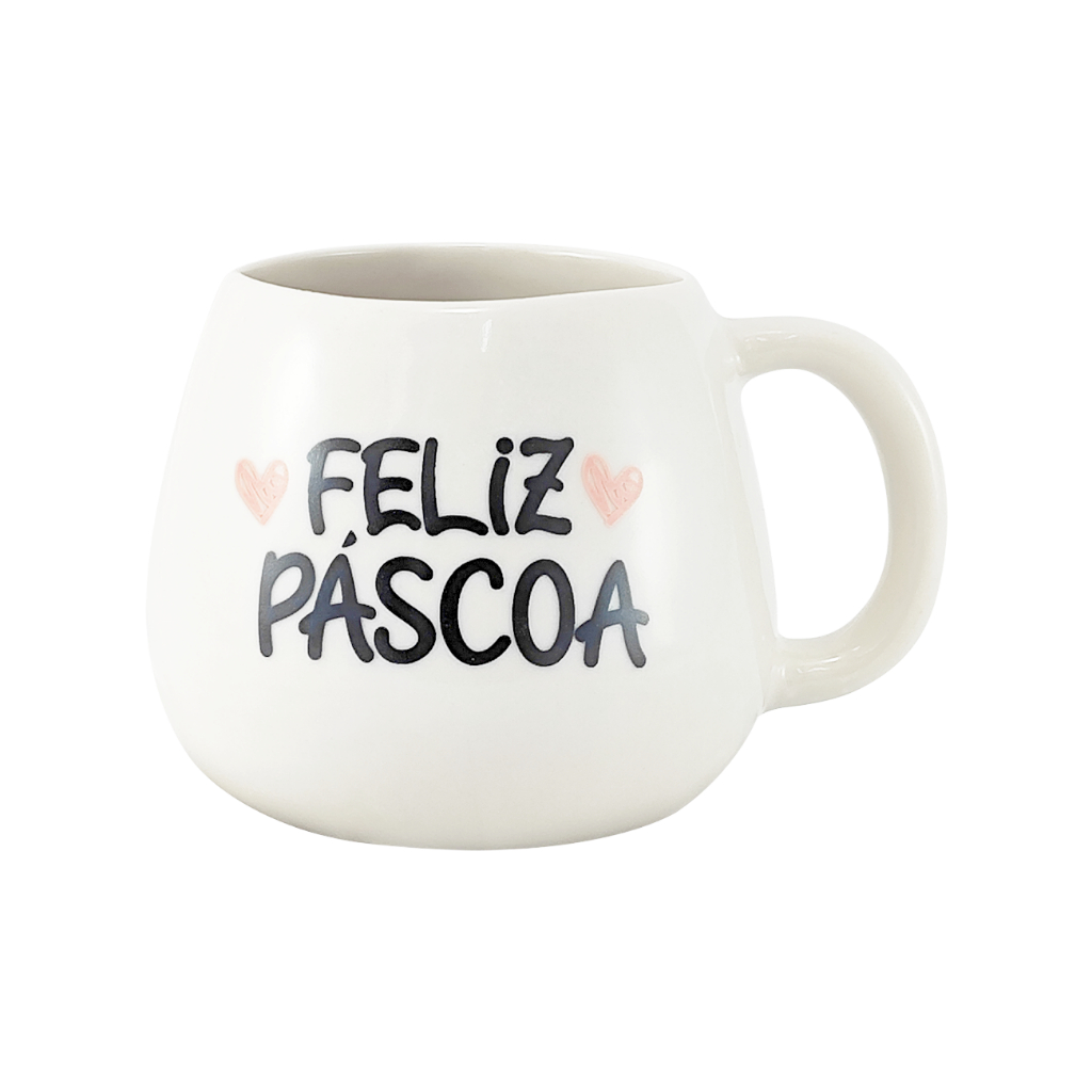 Caneca 3D Páscoa 500ml Porcelana Decorada...