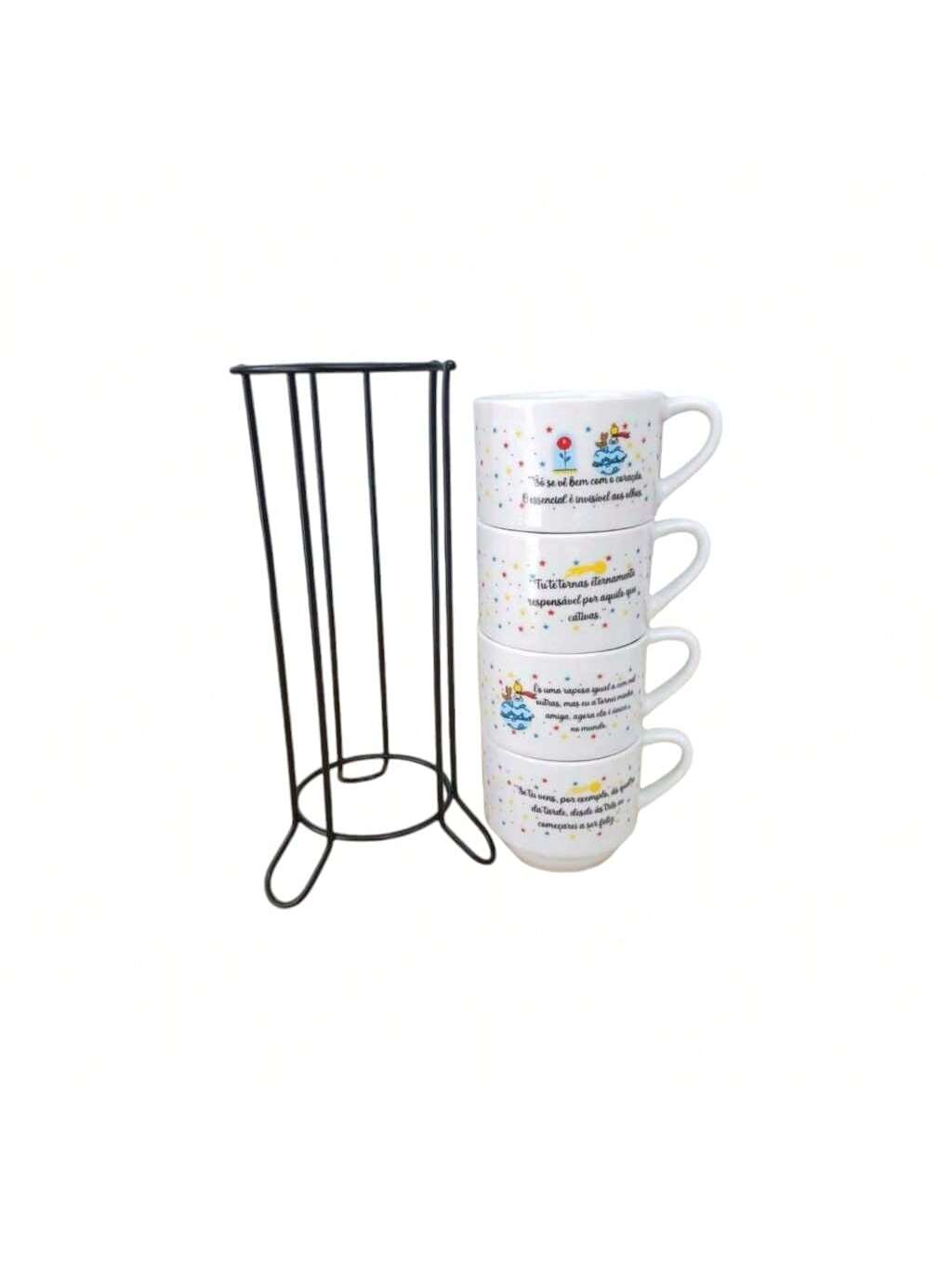 Conjunto de 4 Xícaras de Café e Chá de Po...