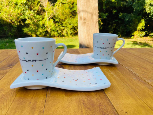 8 Kits Xícara / Caneca Mais Pratinho Deco...