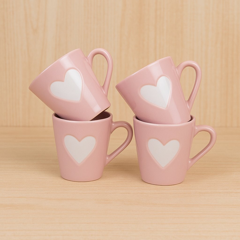 Jogo Kit 4 Xicaras Canecas Chá Café Porce...