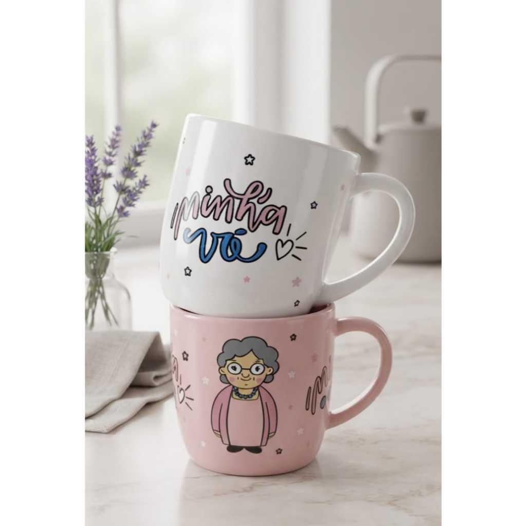 Caneca Porcelana Club 350ml Café Chá Cap ...