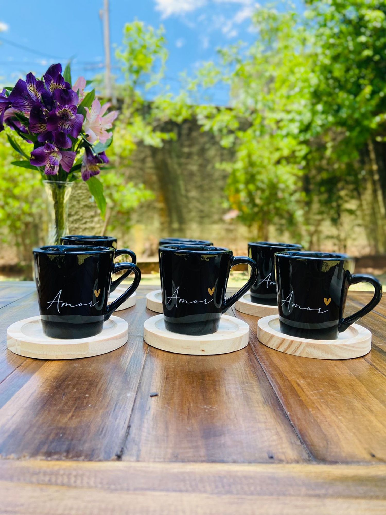 Kit Jogo 6 Xicaras / Canecas Porcelana Pr...