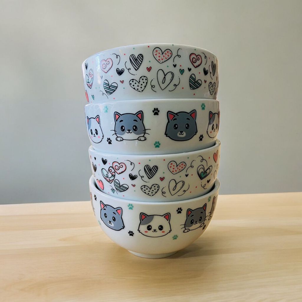 Kit Jogo 4 Tigelas Porcelana Cumbuca Sopa...