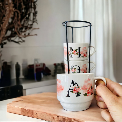 Jogo De Xícaras Café Chá Branca Com Supor...