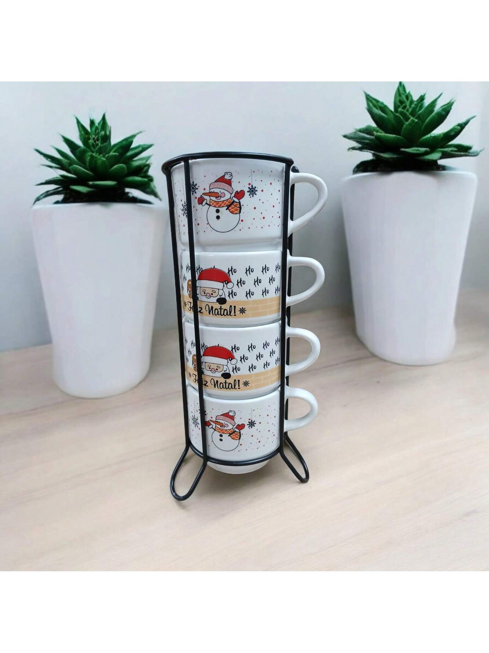 Conjunto 4 Xícaras Café Chá Porcelana Fel...