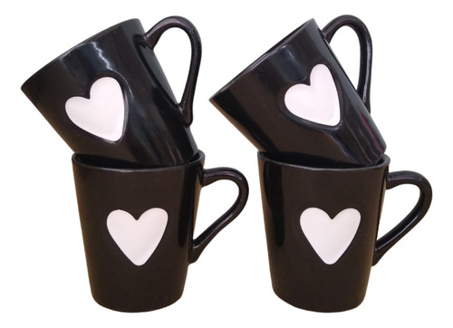 Jogo Kit 4 Canecas/ Xicaras Café Por. Cor...