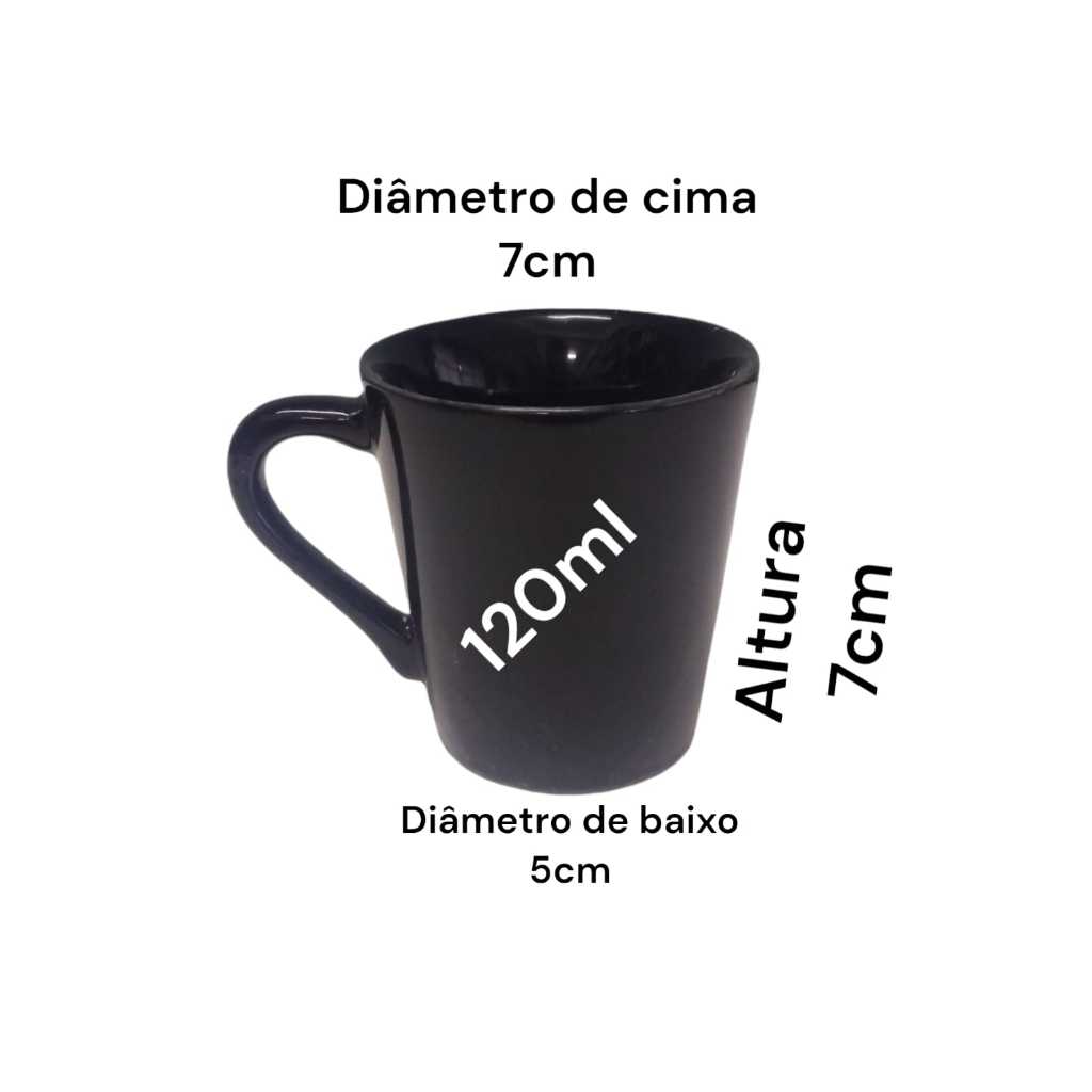 Jogo Kit 6 Canecas Xicaras Café Porcelana...