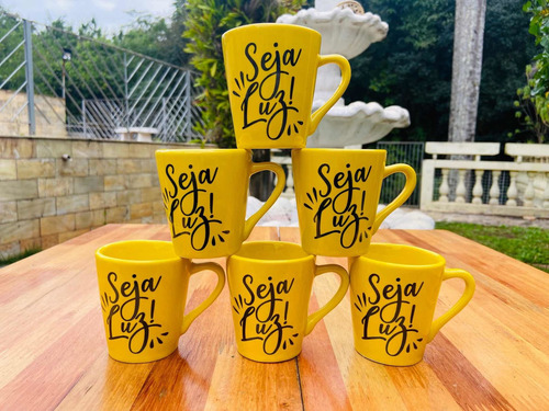 Jogo 6 Xícaras/ Canecas Porcelana Decorad...