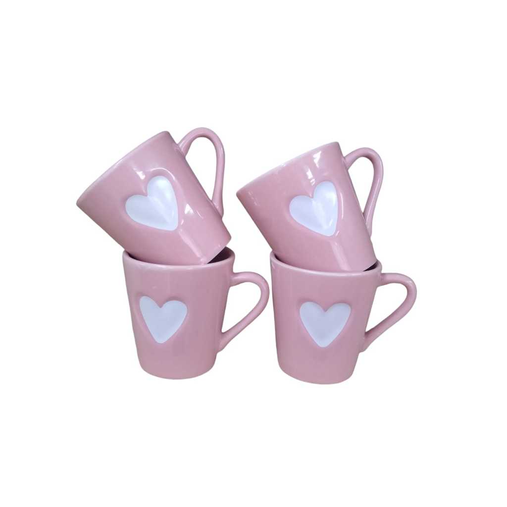 Jogo Kit 4 Xicaras Canecas Chá Café Porce...