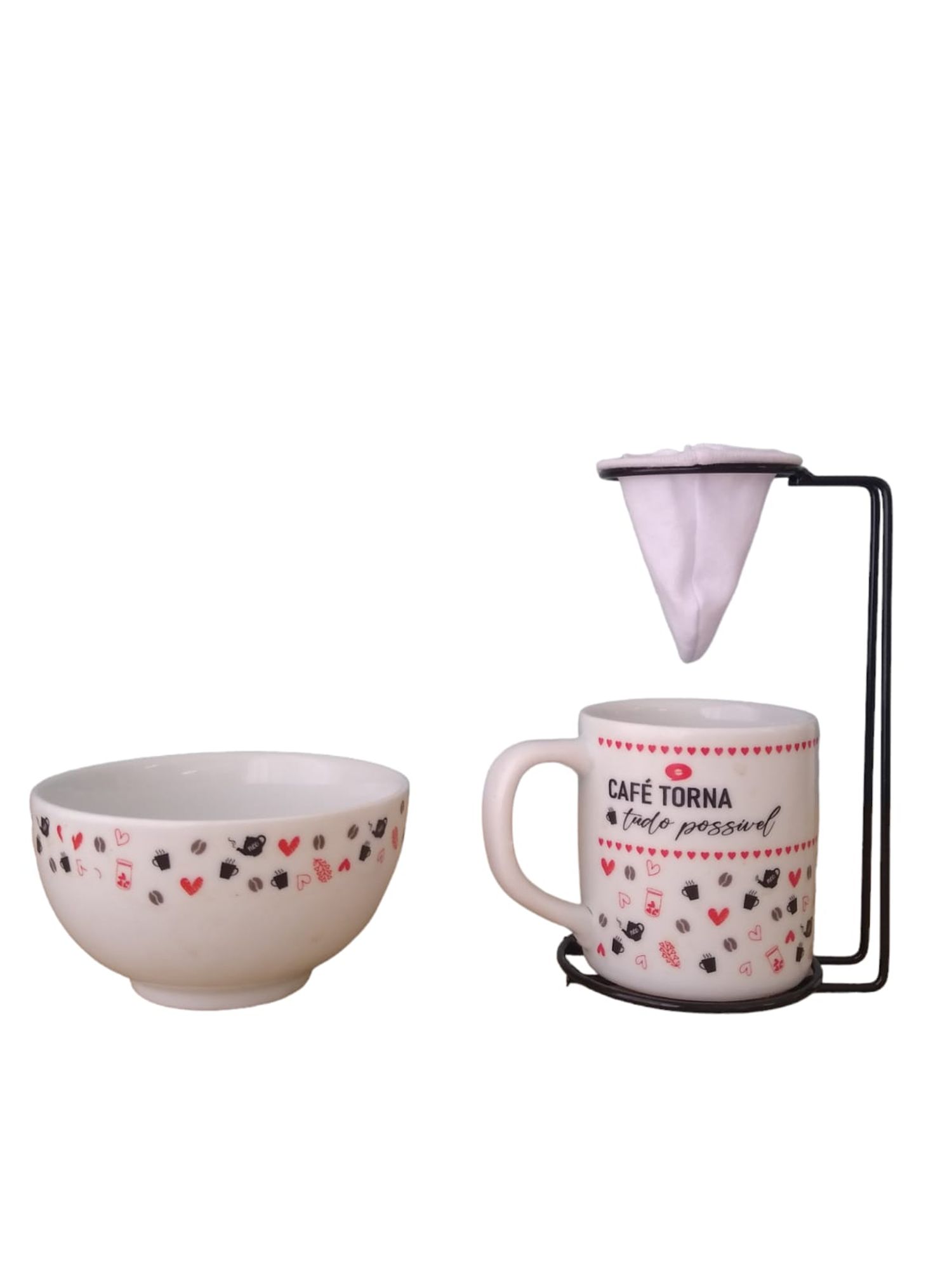 Jogo Xícara Caneca Café Cha Porcelana + S...