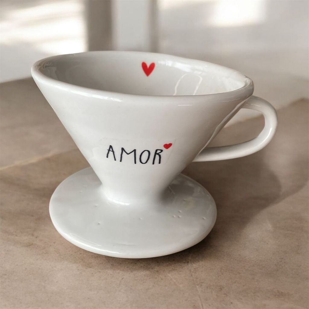 Kit Caneca 300ml + Filtro de Café de Porc...