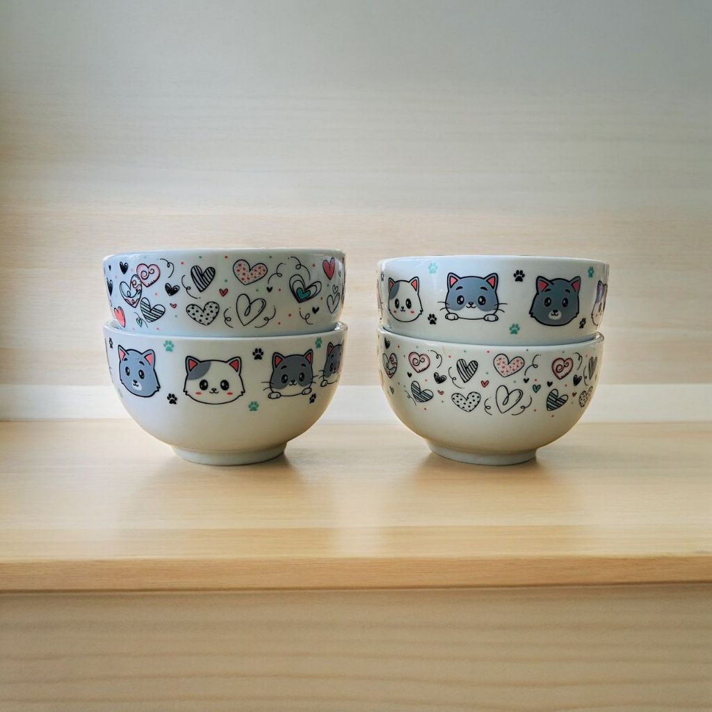 Kit Jogo 4 Tigelas Porcelana Cumbuca Sopa...