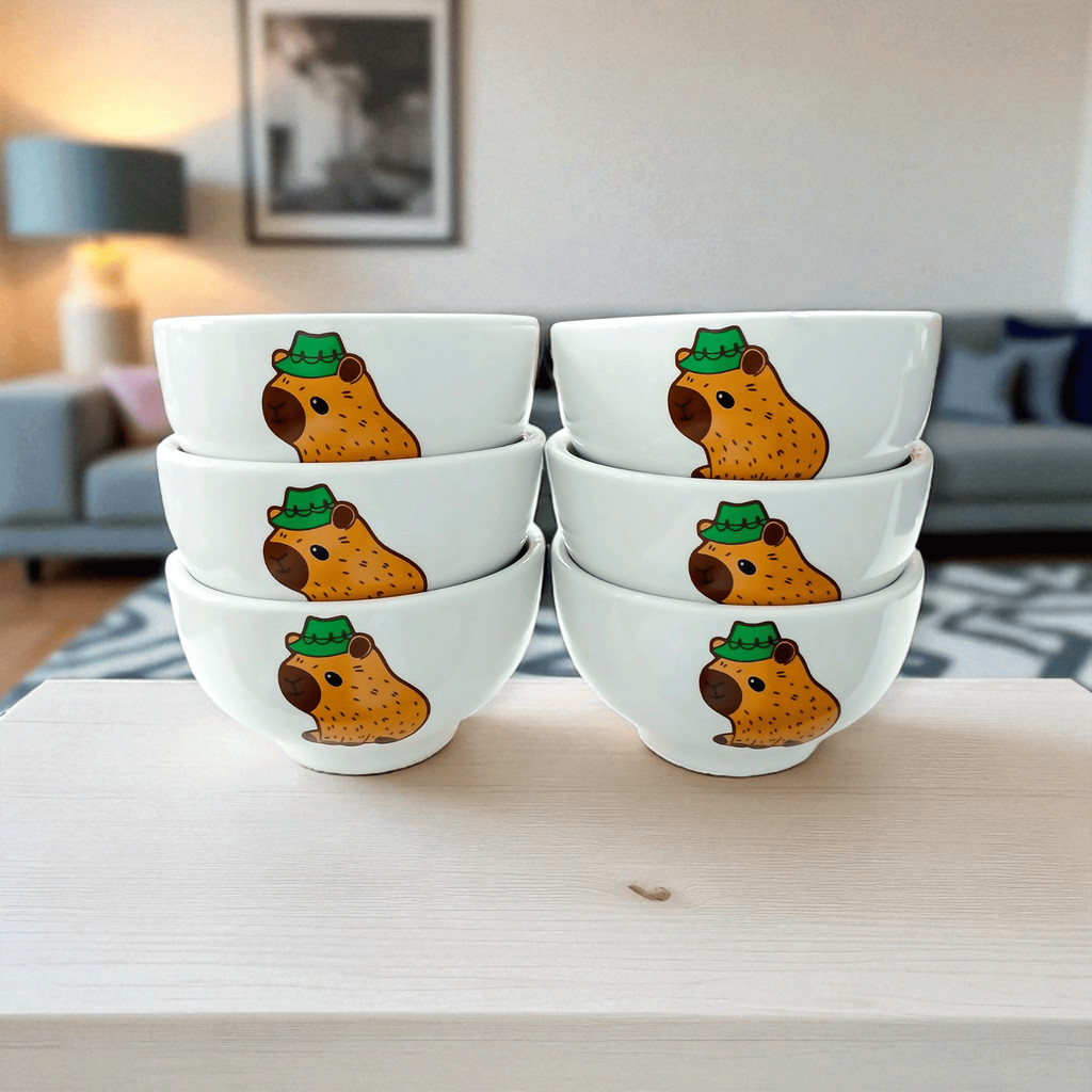 Kit 6 Tigelas Açaí Sopa 450ml Porcelana C...