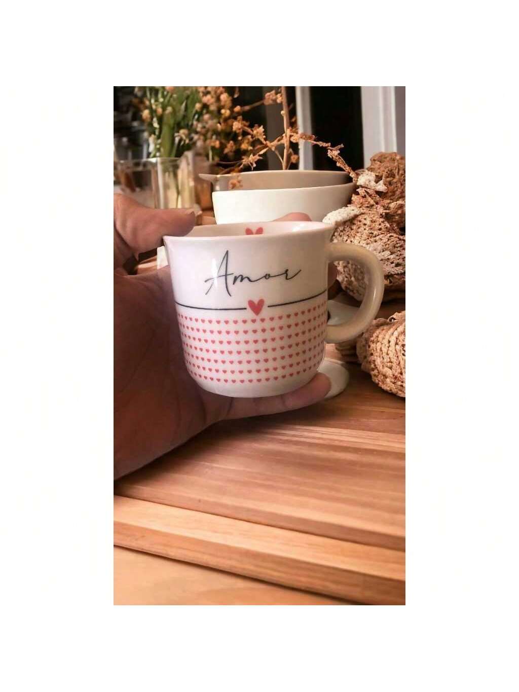 Kit 6 Xicaras Ágata Amor Gratidão Caneca ...