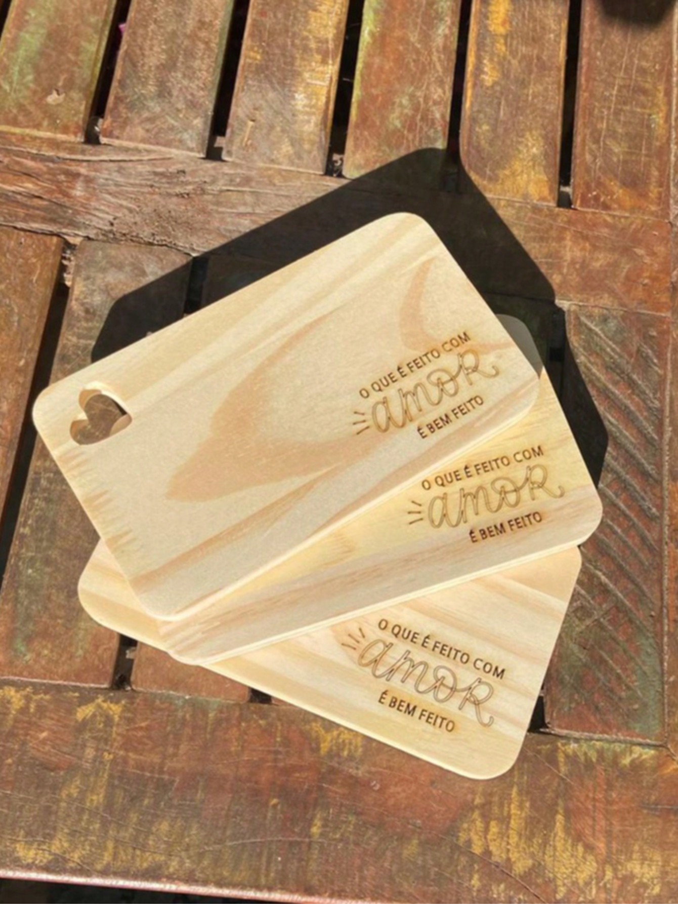 Kit 4 Tábuas Madeira Pinus Para Frios Pet...