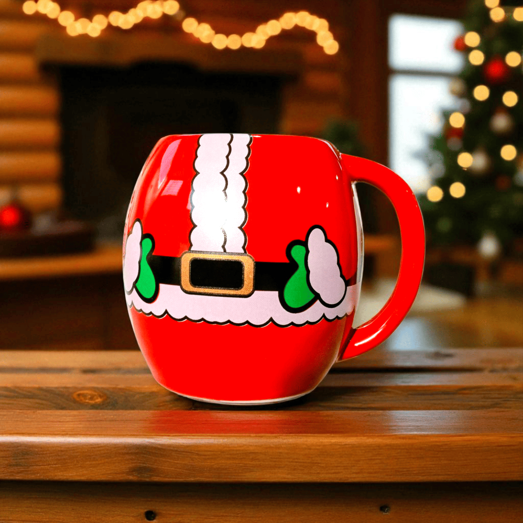 Caneca De Porcelana 400ml Vermelha  Feliz...